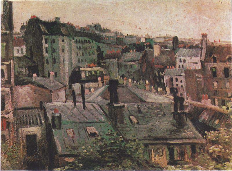 Overlooking the rooftops of Paris